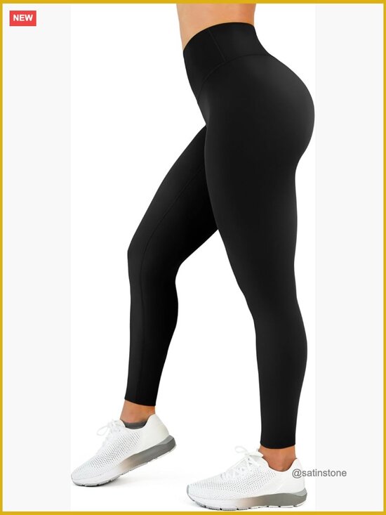 Pants - High Waisted Nylon Spandex Leggings No Front Seam Tummy Control Yoga Pants